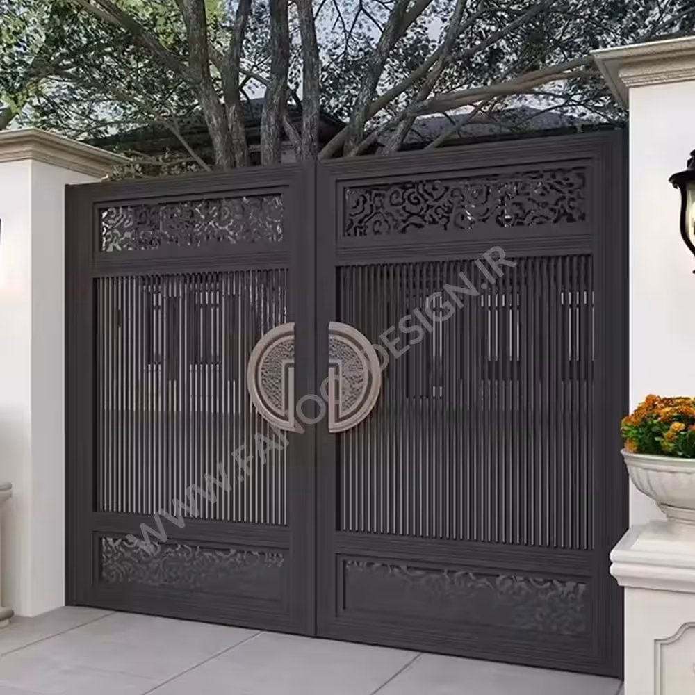 درب فلزی حیاط دو لنکه کد 1419