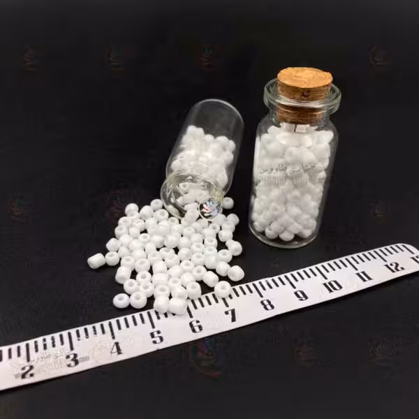 منجوق درشت بسته 40 گرمی (سفید گچی )