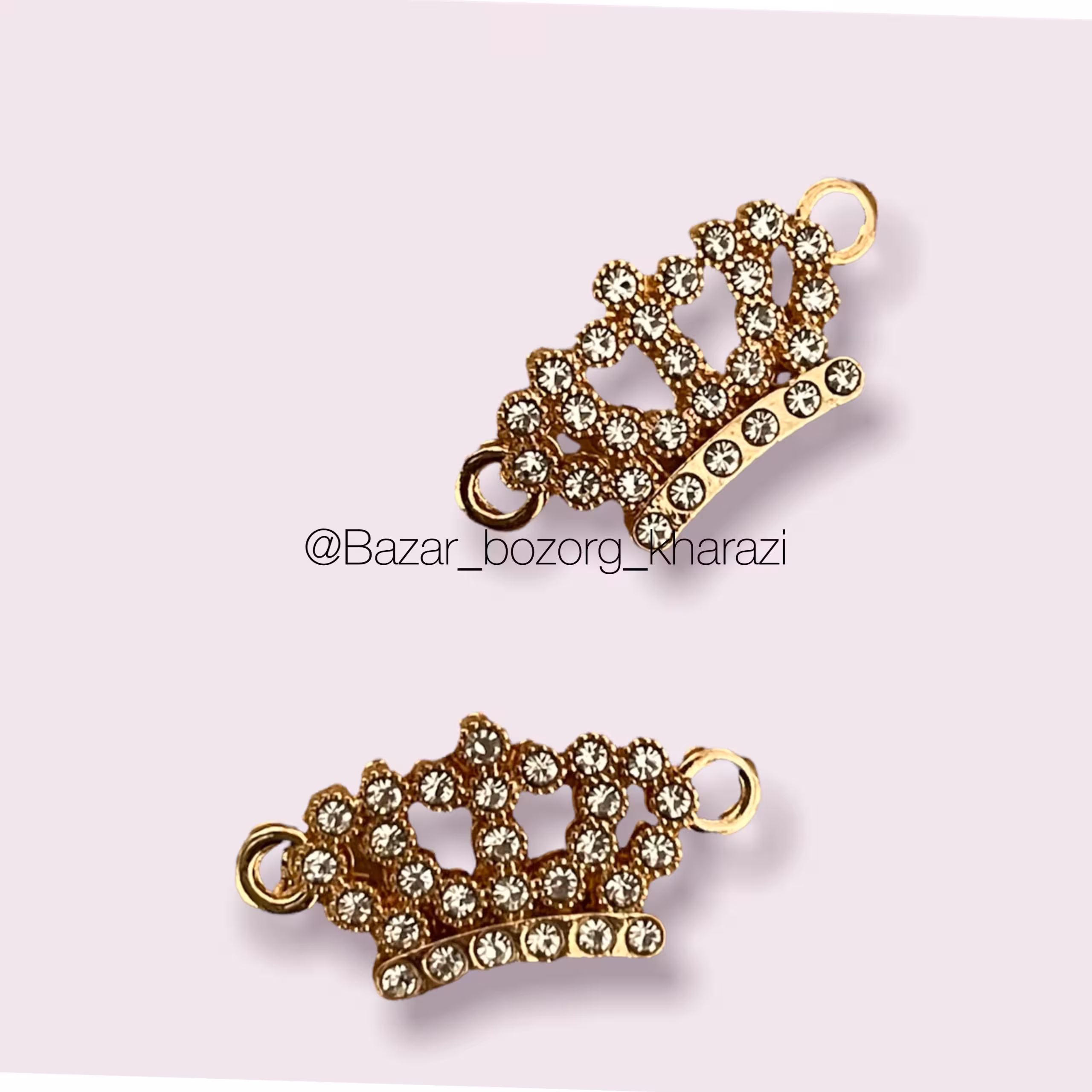 پلاک نگین دار تاج