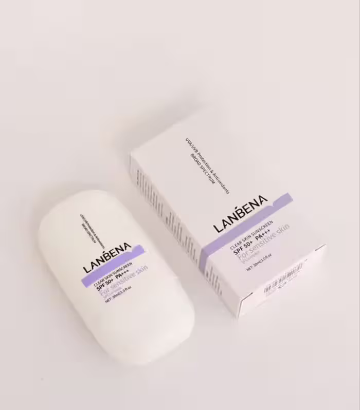 کرم ضد آفتاب شفاف کننده پوست لانبنا    LANBENA Clear Skin Sunscreen SPF 50  PA وارداتی