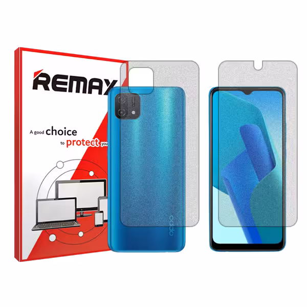 گلس صفحه نمایش و پشت گوشی اوپو A16K مدل مات برند ریمکس کد SS