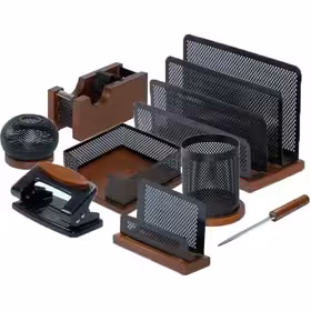 ست رومیزی 8 تکه مدل چوب و فلز