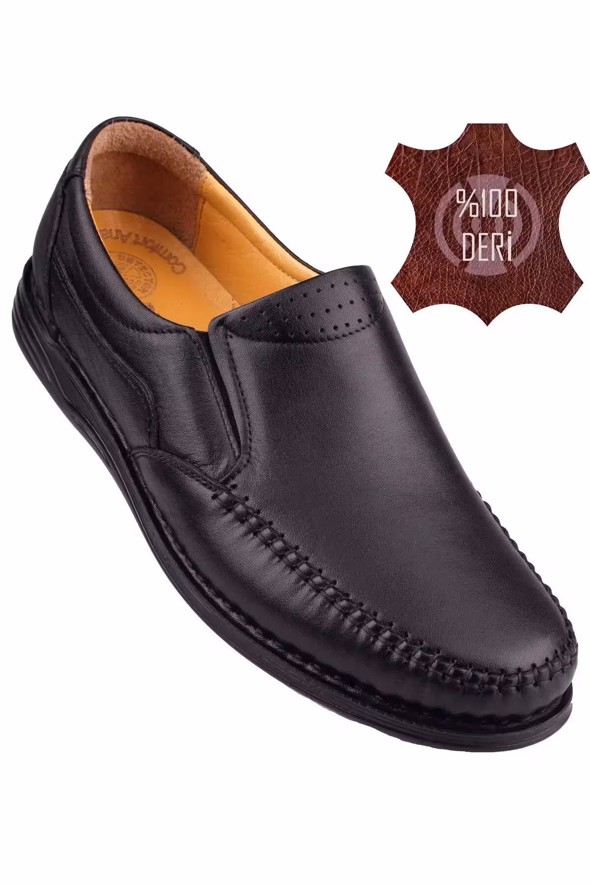 کفش راحتی مردانه داخلی و خارجی چرم طبیعی کامل ارتوپدی فوق العاده راحت DTC015 – 674