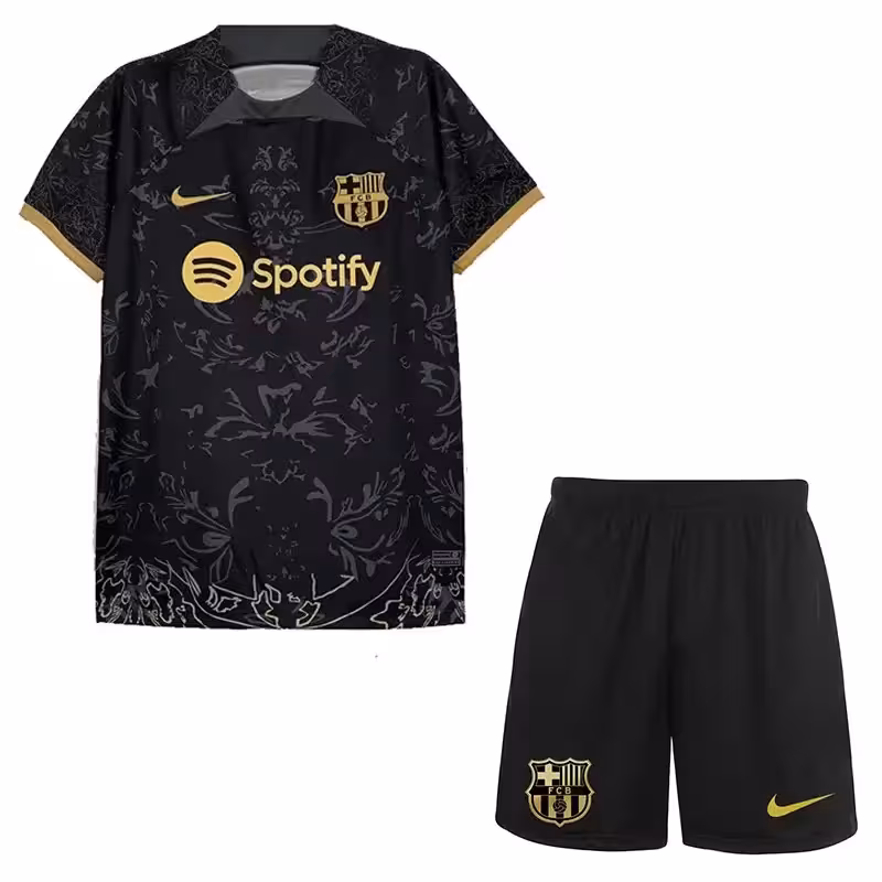 کیت کانسپت بارسلونا مشکی طلایی هواداری