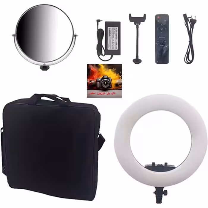 رینگ لایت ‍‍ پایه دار مدل FE-480  Gadoxبه همراه آینه وهولدرموبایل وکیف وپایه 2متری وریموت کنترل