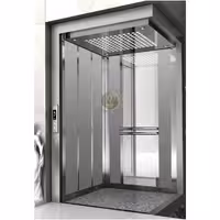 کابین آسانسور استیل نقره ای کد 10217