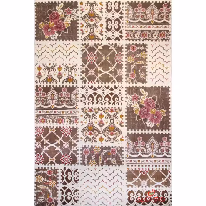 فرش  ماشینی ساوین کد 1501 صورتی