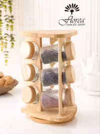 ادویه مثلث 9 تایی شیشه راه راه گردون کد GS-2009 فلورا