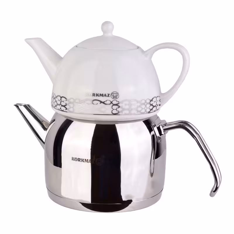 ست کتری قوری کرکماز مدل مگا کد 02-105 گنجایش کتری 2 لیتر گنجایش قوری 1 لیتر