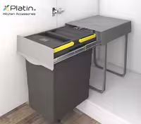 سطل زباله ریلی تک مخزنه 40 لیتری پلاتین کد 3613