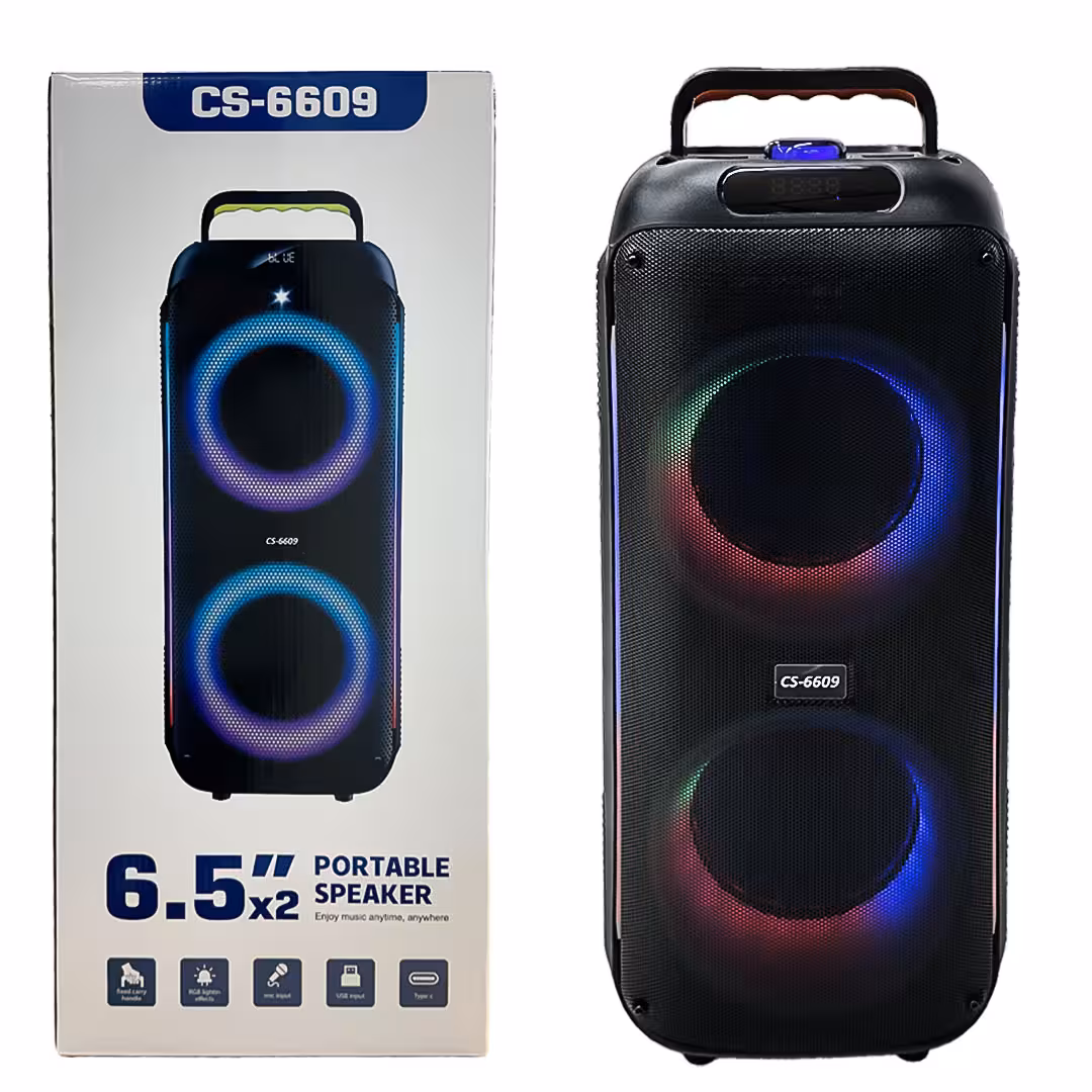 اسپیکر پارتی باکس   Party Box    مدل   CS-6609    ( گارانتی تست  48  ساعته )گارانتی تست