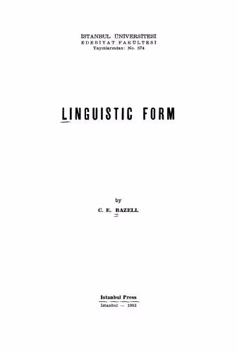 خرید و دانلود نسخه کامل کتاب Linguistic Form