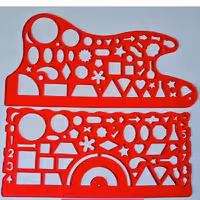 شابلون ژله ای دو تایی  CBS (سبز و صورتی)