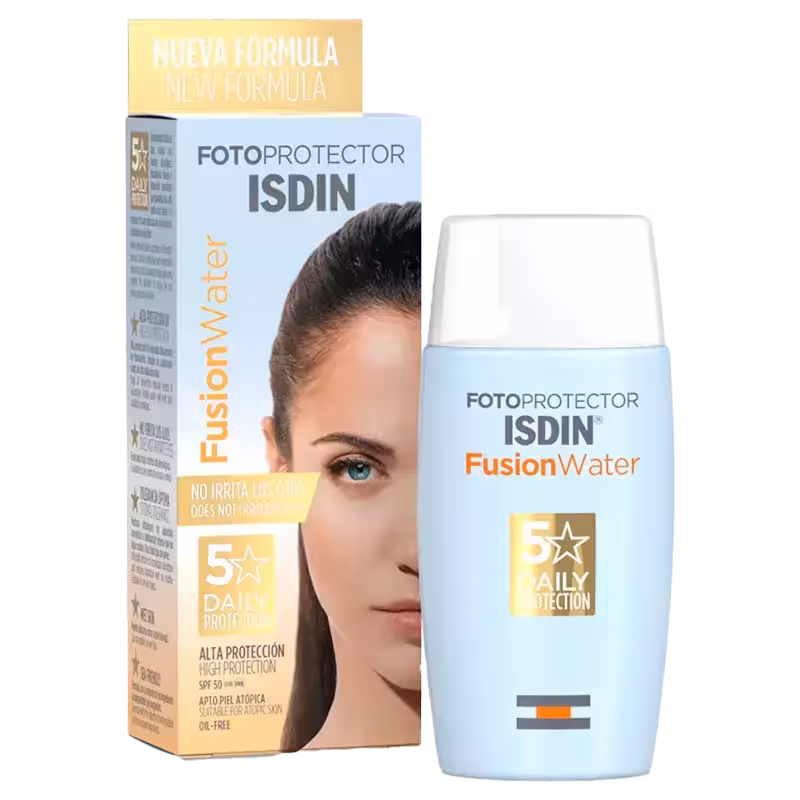 ضد آفتاب بی رنگ فیوژن واتر ایزدین مدل Fusion Water با SPF50