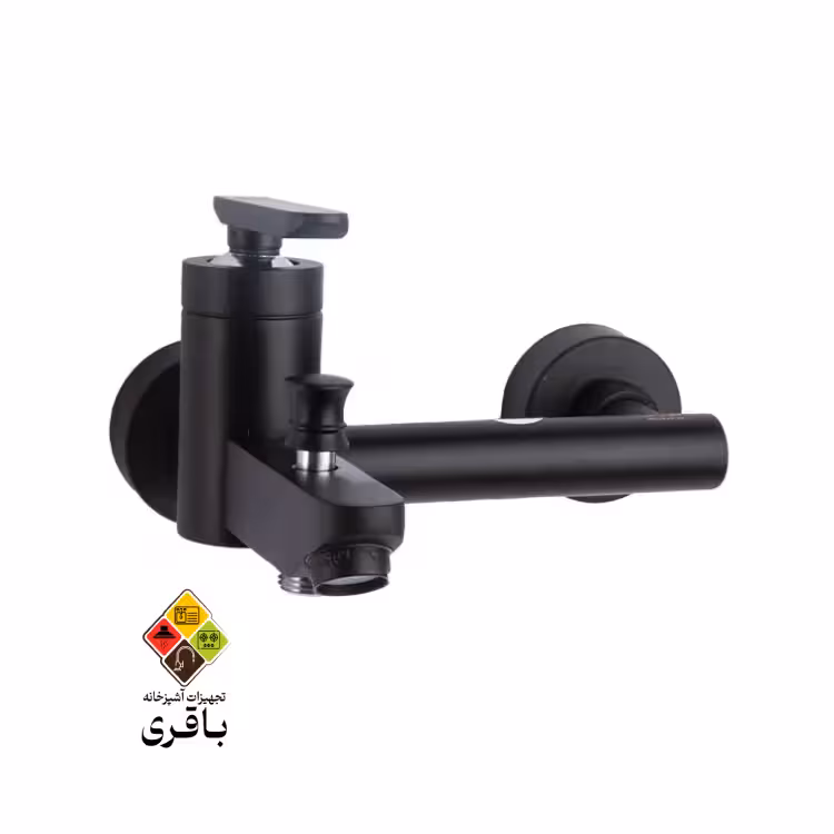 شیر حمام راسان مدل فلورا مشکی