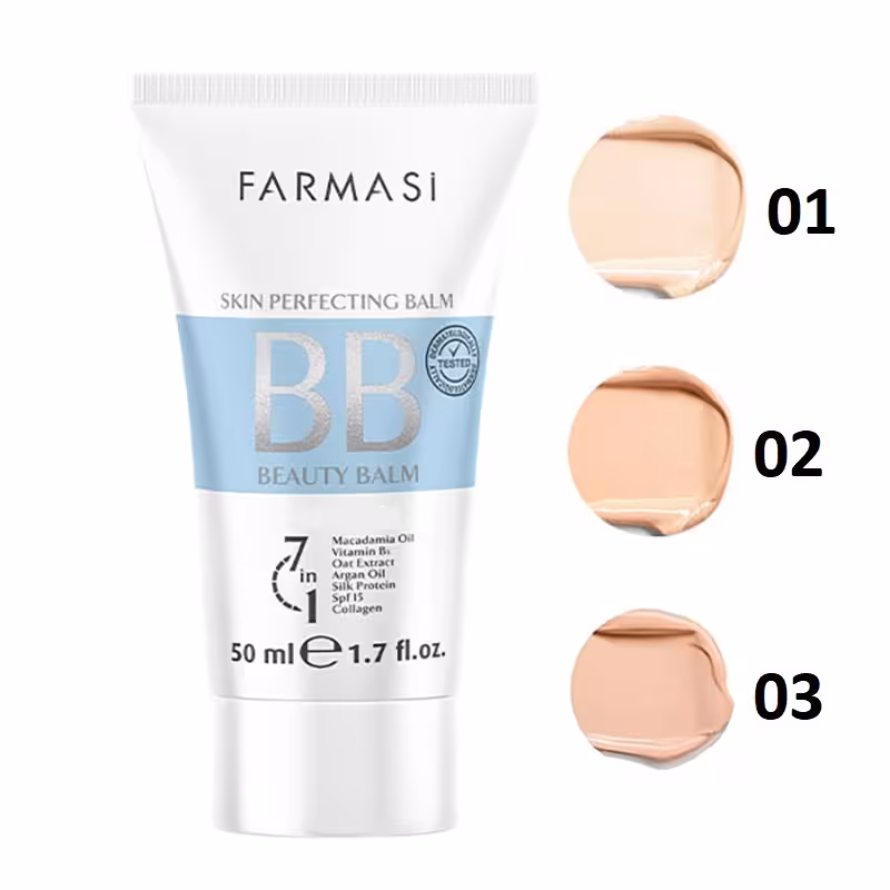 بی بی کرم فارماسی حاوی ضد آفتاب و 7 ماده دیگر موثر حجم 50 میل