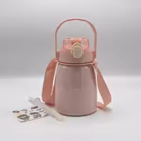 قمقمه دوجداره استیل صورتی YCKH-919