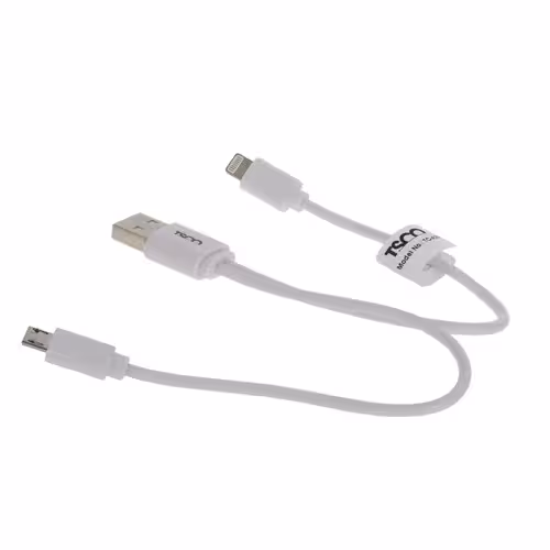 کابل تبدیل USB به MicroUSB و لایتنینگ مدل TC-A28