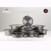 سرویس قابلمه گرانیتی 21 پارچه راکلند مدل تمیس طوسی