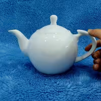 قوری چینی تقدیس سفید ساده سایز 8