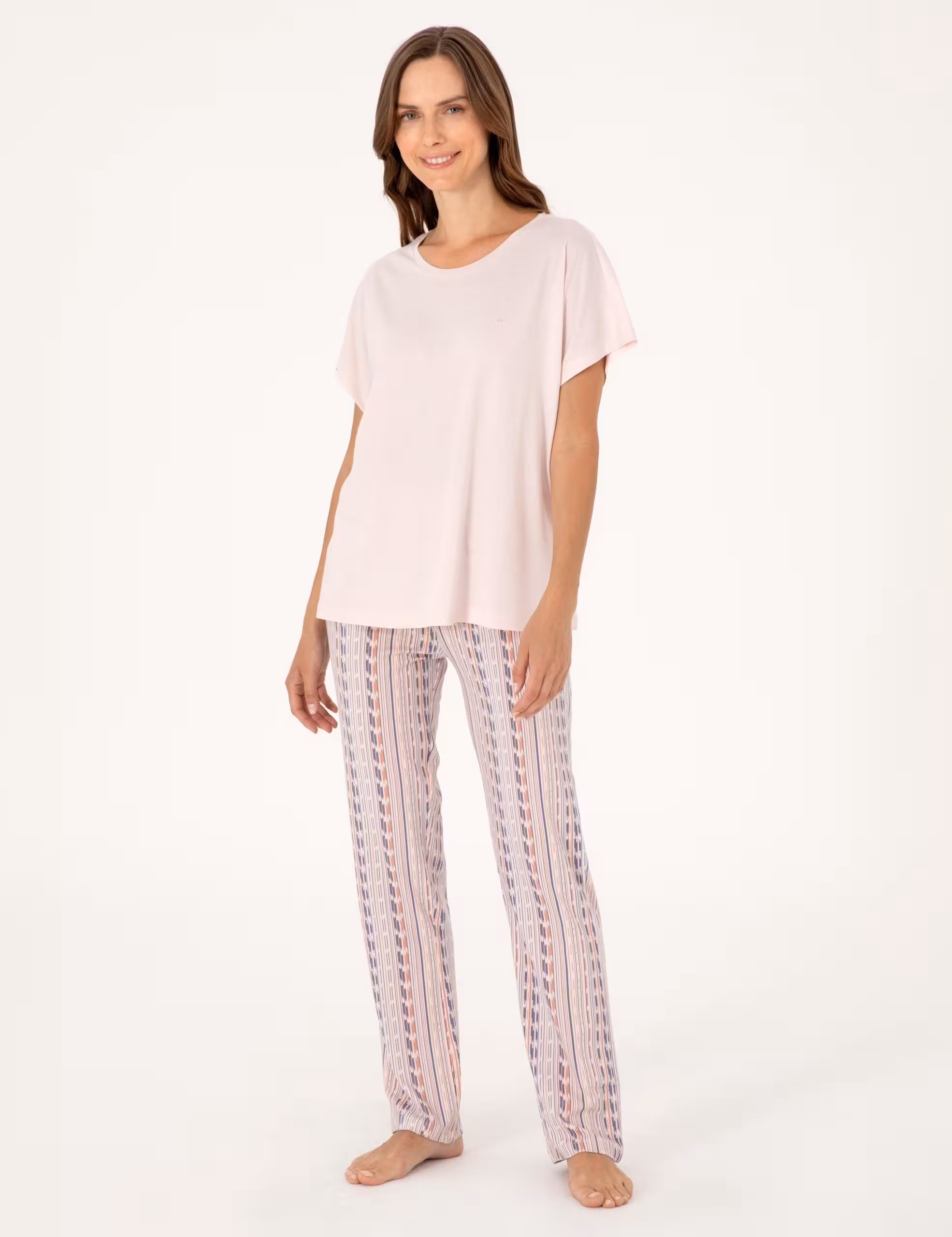 لباس خواب و لانژره زنانه صورتی پودری پیرکاردین - فروشگاه لباس شهرمون