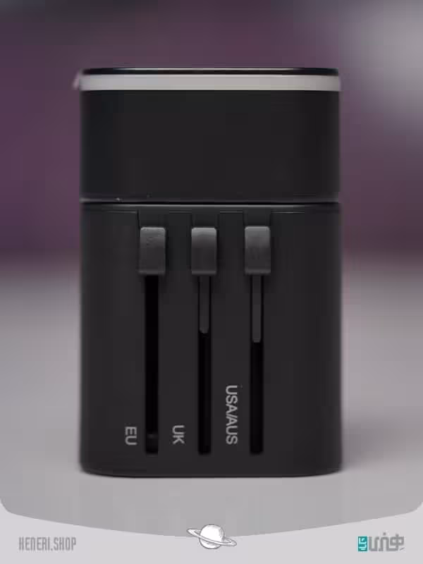 آداپتور قابل حمل مسافرتی باسئوس adaptor removable 2 in 1 universal travel adapter pps quick charge edition