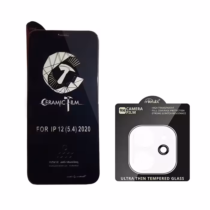 محافظ صفحه نمایش سرامیکی میتوبل مدل FLCEG LP 01 pl مناسب برای گوشی موبایل اپل iPhone 12Mini به همراه و محافظ لنز دوربین