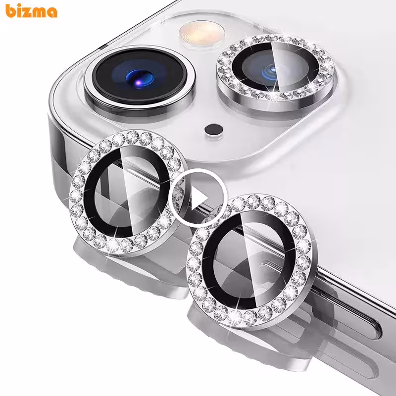 محافظ لنز دوربین نگین دار گوشی موبایل اپل iPhone 15/15 Plus