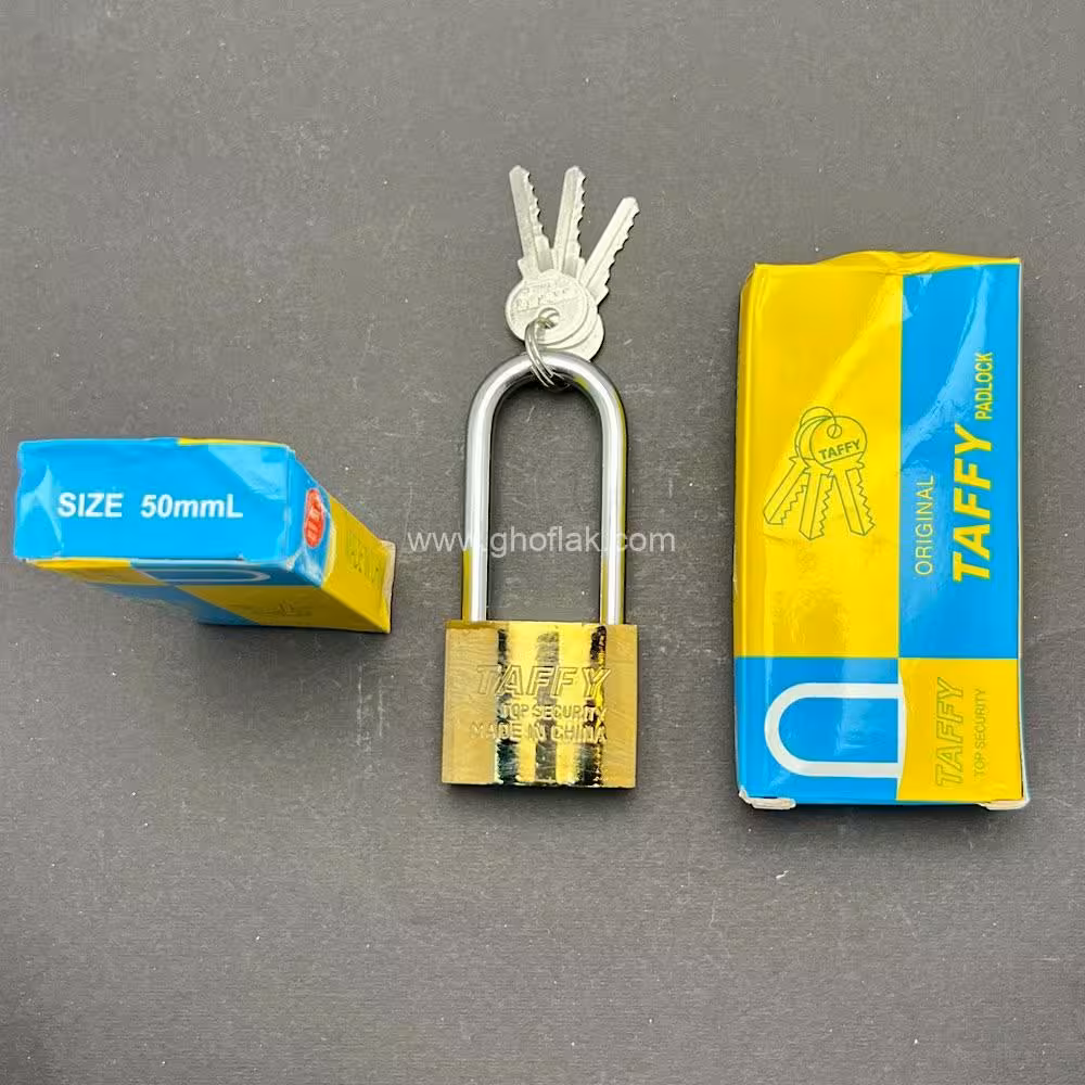 قفل آویز دسته بلند تافی سایز 50 | مقاوم و سبک