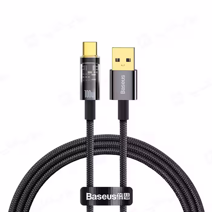 کابل شارژ USB به تایپ 100W C بیسوس مدل CATS000201