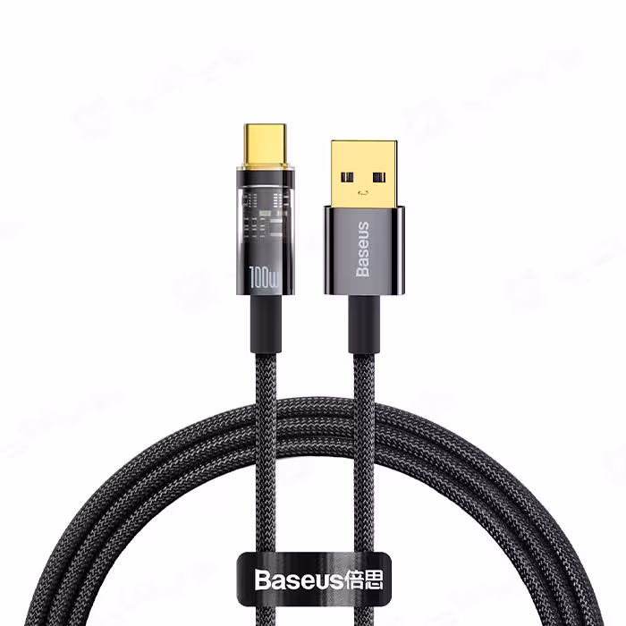 کابل شارژ USB به تایپ 100W C بیسوس مدل CATS000201