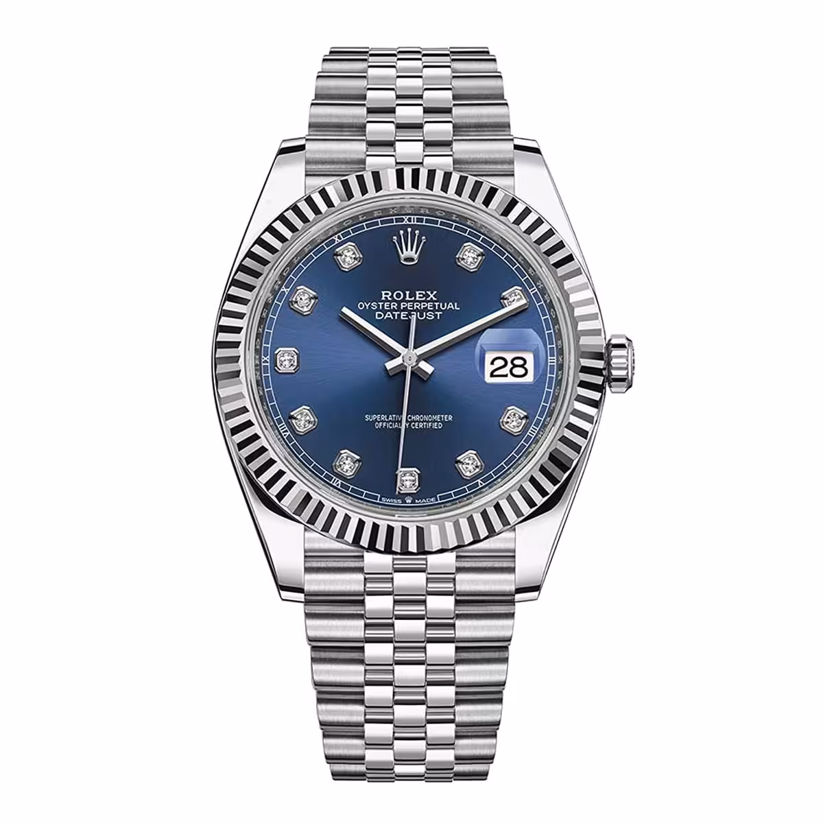 ساعت رولکس دیت جاست نگینی سورمه ای Rolex Datejust