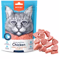 تشویقی گربه ونپی طعم مرغ و ماهی کاد مدل Hearts