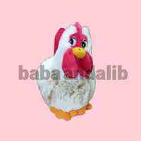 عروسک مرغ، با طول 14 سانتی‌متر، اسباب بازی بامزه و دوست داشتنی.