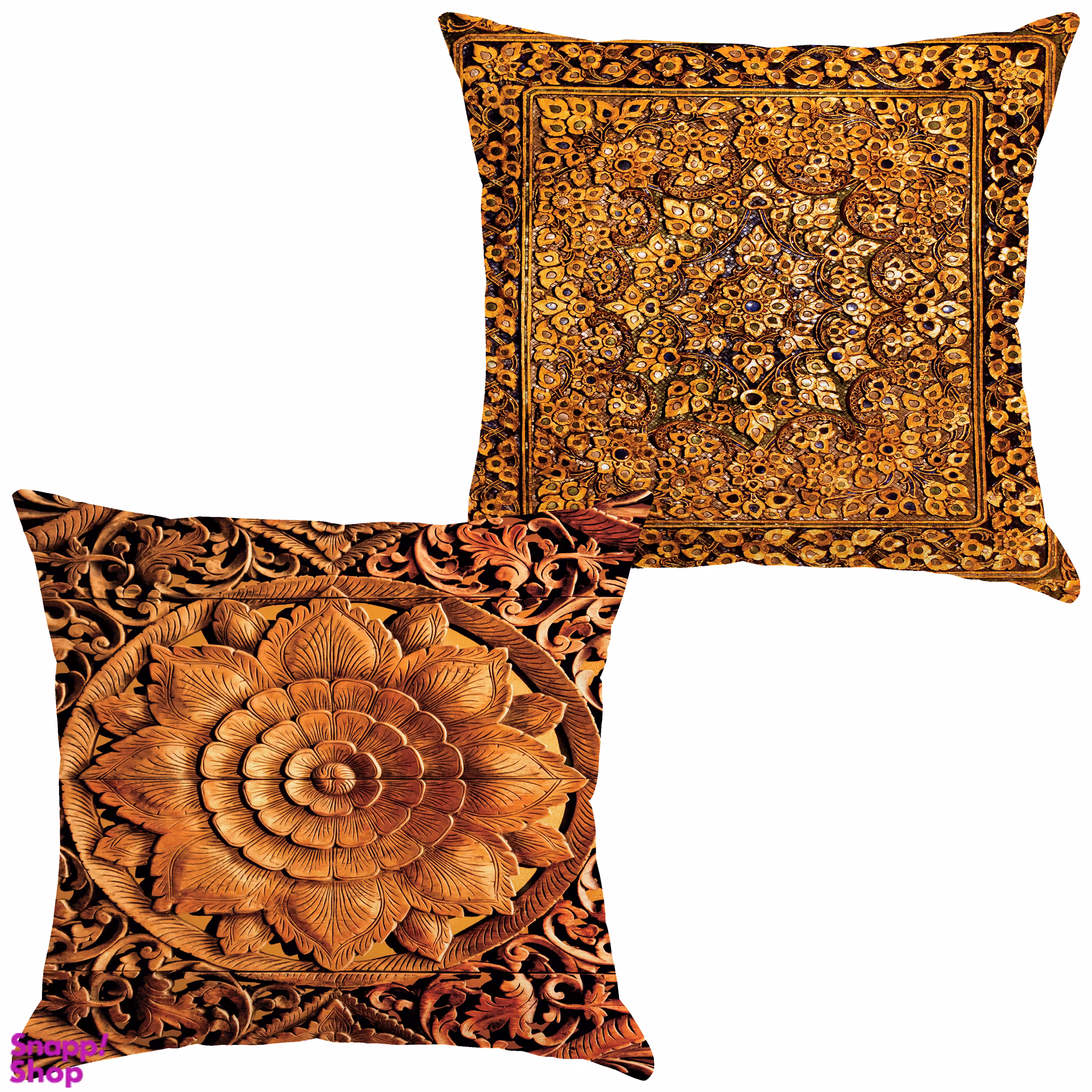 کاور کوسن مدل C21-10142-143 مجموعه 2 عددی چند رنگ سایز 43*43*10 سانتی‌ متر