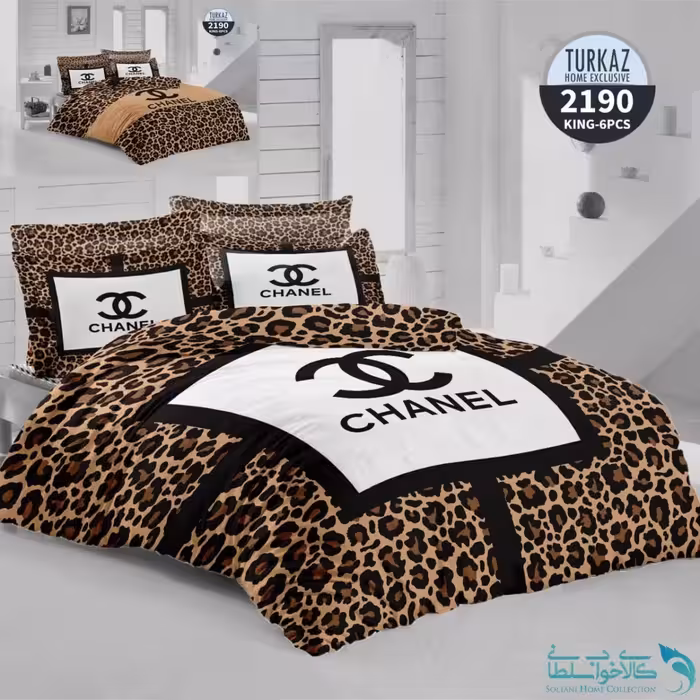 روتختی طرح چنل پلنگی دو نفره برند Turkaz کد 2190