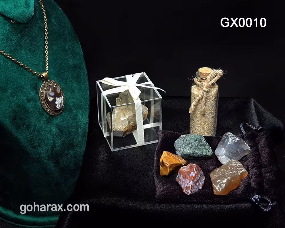 پک هدیه سنگ های زینتی و جواهرات