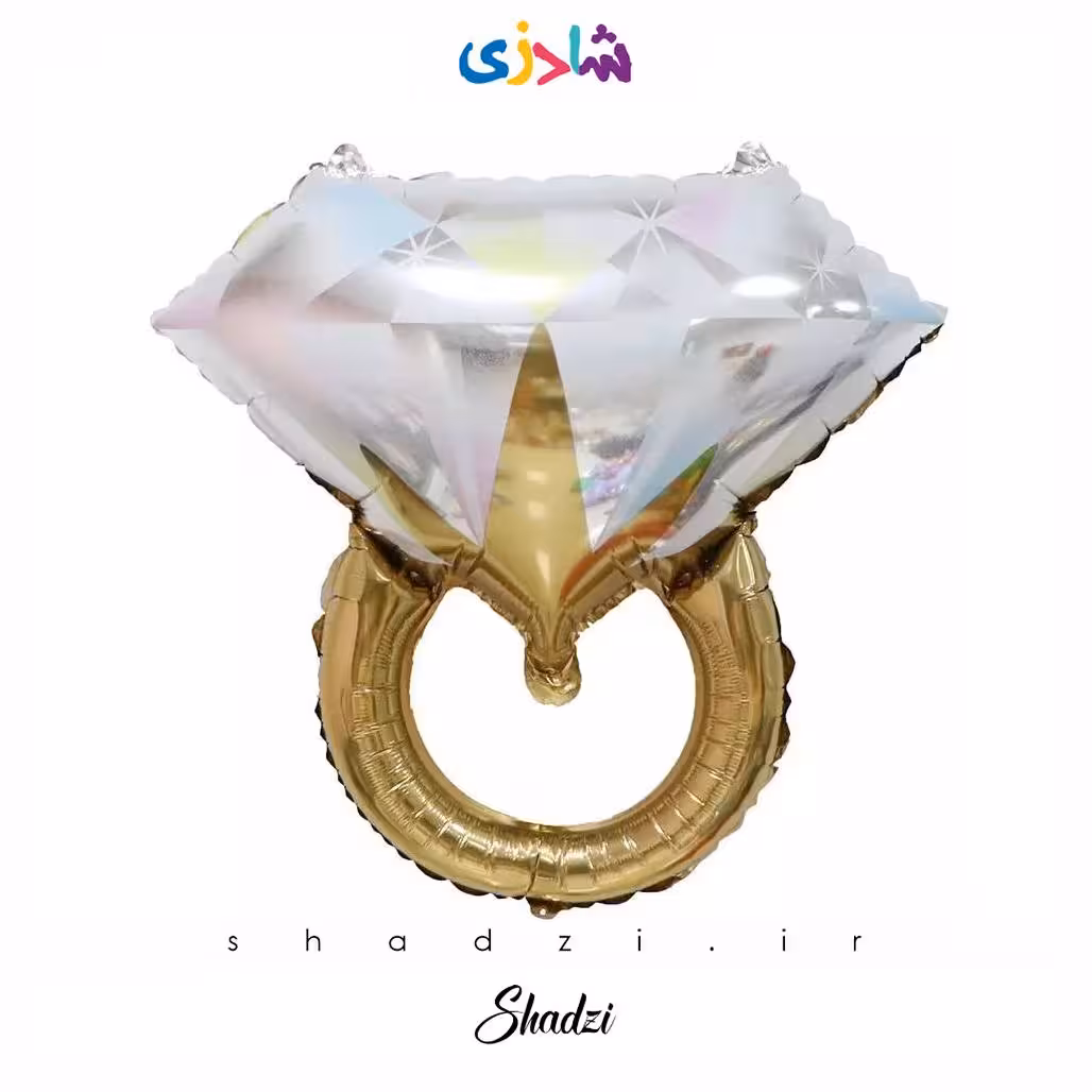 بادکنک فویلی حلقه طلایی