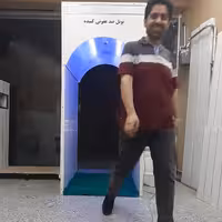 درگاه عبور پاک  تونل ضدعفونی کننده اتوماتیک تمام قد تلفیقی چوب و pvc  پروفیل آهنی