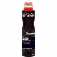 اسپری ضد تعریق فرانسوی مردانه لورآل پاریس Paris Men Expert Black Mineral Deodorant رایحه چوب 250 میل