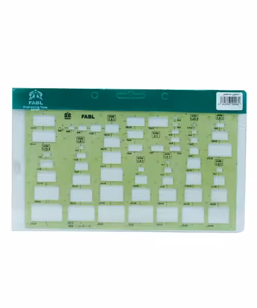 شابلون مهندسی فابل مستطیل (20 عددی)