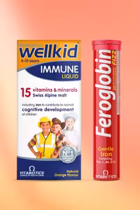 مولتی مینرال کودکان به همراه قرص جوشان آهن Vitabiotics