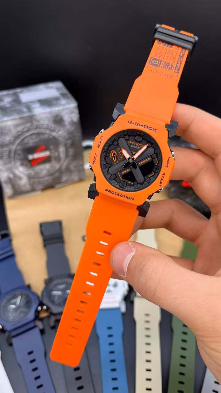 ساعت مچی اسپرت کاسیو جیشاک مدل X بند نارنجی