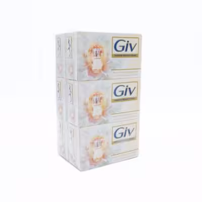 صابون جیو Giv سفید مدل SMOOTH TOUCH رایحه ادکلنی بسته 4 عددی