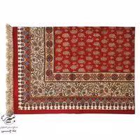 رومیزی قلمکار ممتاز طرح زرشکی سایز 100 در 150