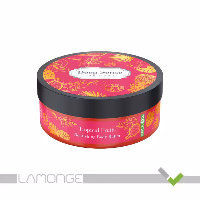 کره بدن دیپ سنس حاوی میوه های استوایی مناسب پوست بسیار خشک حجم 200 میلی لیتر