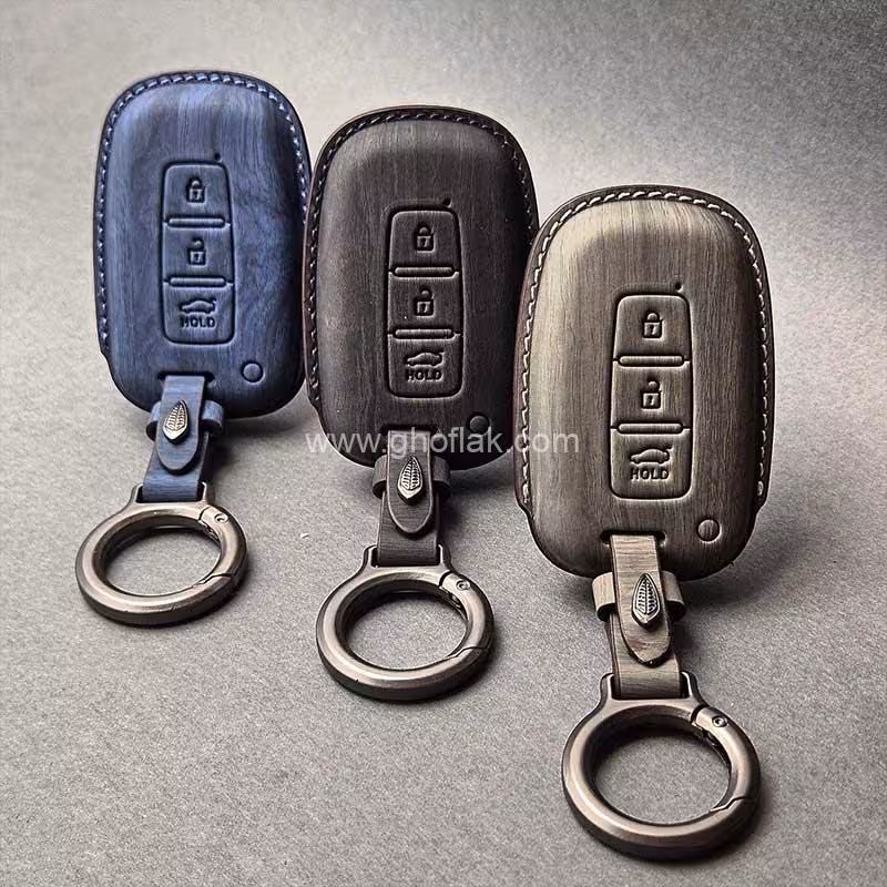 کاور ریموت هیوندایی کیا مونتاژ چرمی وودی