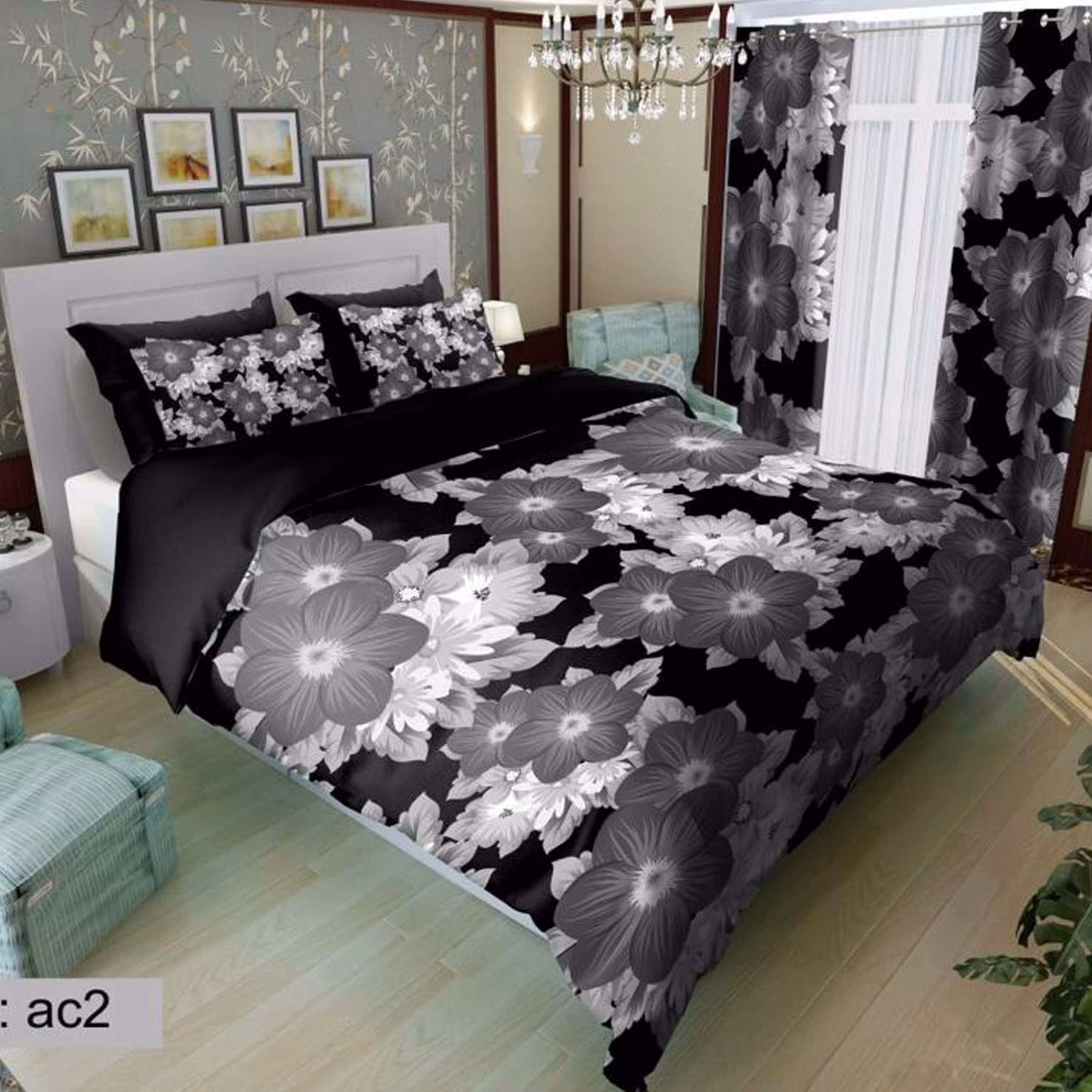 سرویس روتختی 1 نفره تنسل چاپی برندترک لند (Turk Land)  کد ac 2