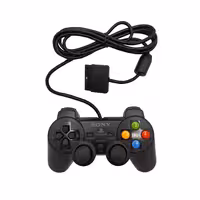 دسته سونی پلی استیشن 2 دکمه رنگی مدل Dualshock 2 سیم ابریشمی