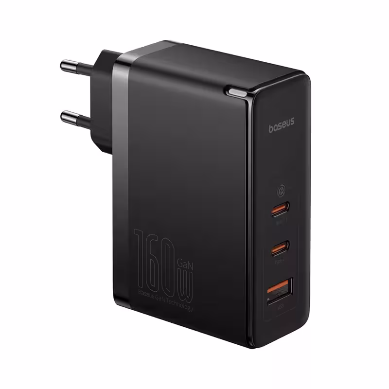 شارژر دیواری 160 وات بیسوس مدل CCGAN160CE به همراه کابل تبدیل USB-C